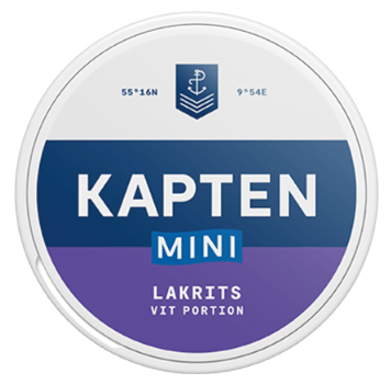 Kapten Vit Lakrits Minisnus