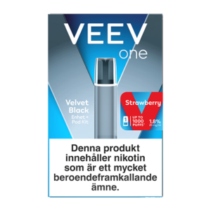VEEV ONE Pod Device Velvet Black och Pod Strawberry 20mg
